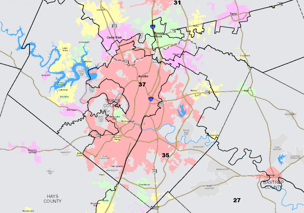 Map of District 35 - Rep. Doggett